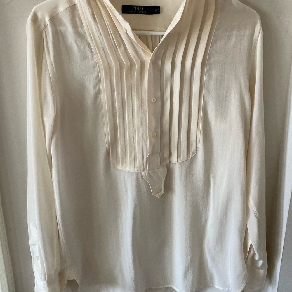 Ralph Lauren silk polo blouse size 4